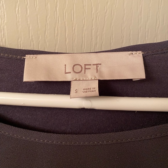 Grey LOFT shirt with cutout arms. Great condition. - Picture 2 of 2